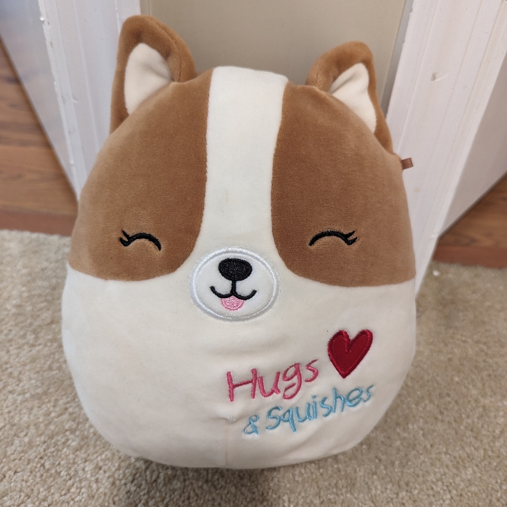 8" Regina Corgi Closed Eyes Squishmallow